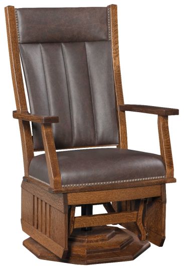 Mission Swivel Glider with Slat Sides