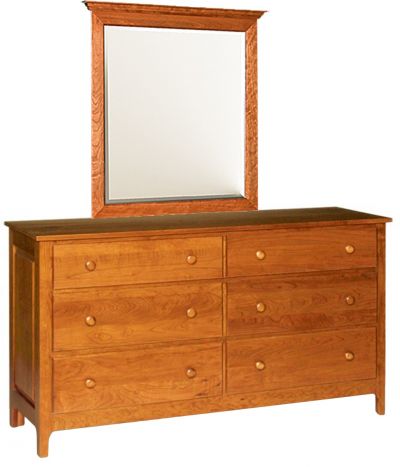 Shaker Double Dresser w/Mirror