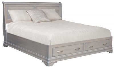Calais Sleigh Bed w/Footboard Storage