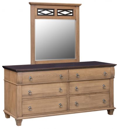 Crescent Creek Low Dresser w/Iron Mirror