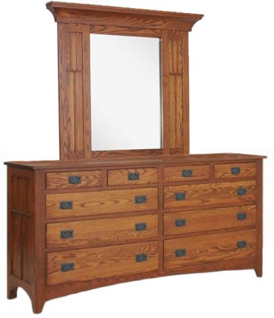 Mission Triple Dresser with Mirror