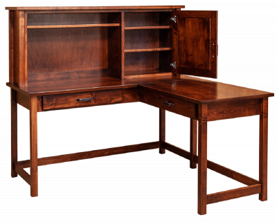 Eshton L-Shape Hutch Top Desk