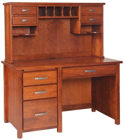 Eshton Single Pedestal Hutch Top Desk