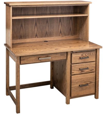 Eshton Single Pedestal Desk w/Hutch