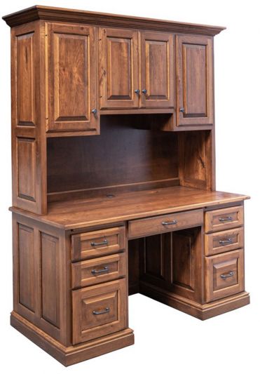 Office Pro Double Pedestal Desk w/Hutch Top