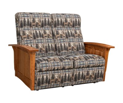 Paneled Mission ZeroWall Reclining Loveseat