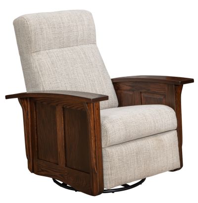 Paneled Mission Swivel Recliner