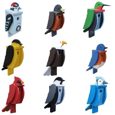 The Woodpecker Family Handcrafted Bird House